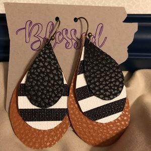 Faux leather earrings